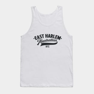 East Harlem Manhattan Minimal Typo Art - T-Shirt & Apparel Design Tank Top